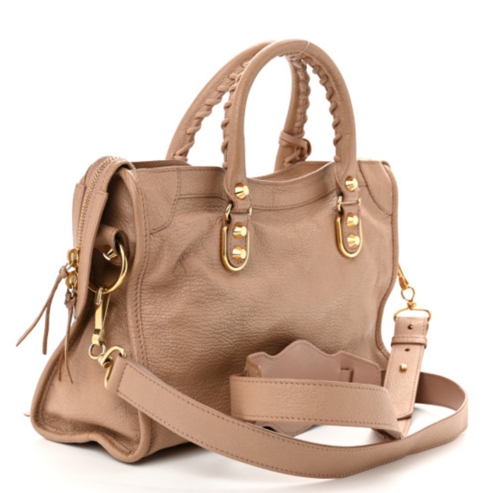 ➕ Balenciaga Metallic Edge City Leather Tote in Rose Des Sables ➕ - Picture 2 of 6